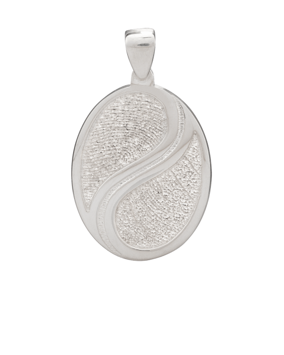 Swirl Print Gold Keepsake Pendant